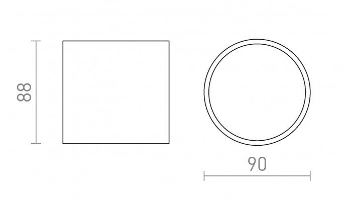 RED R13623 SENZA R stropní antracitová čiré sklo 230V LED 6W IP54 3000K - RED - DESIGN RENDL (obrázek 6)