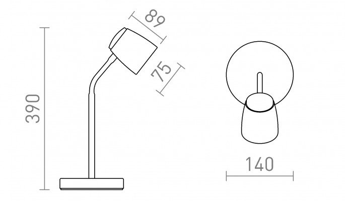 RED R13558 JOLI stolní černá 230V LED GU10 10W - RED - DESIGN RENDL (obrázek 6)