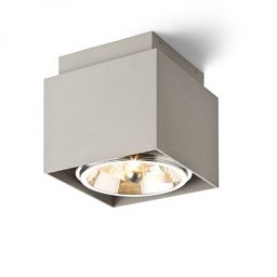 Obrázek pro produkt EX 111 hranatá stropní česaný hliník 230V/12V G53 50W - RED - DESIGN RENDL