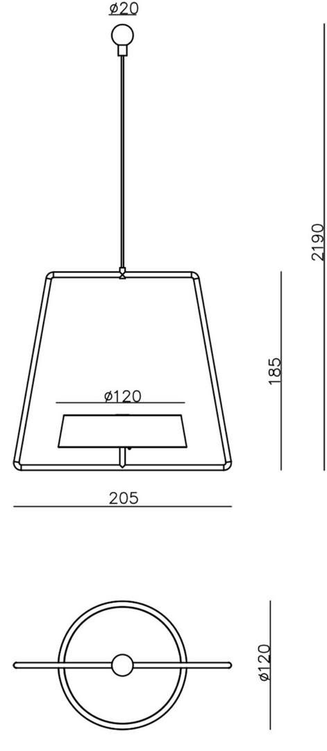 IMPR 930629 Deko-Light závěs pro magnet.svítidla Miram žlutá (obrázek 3)