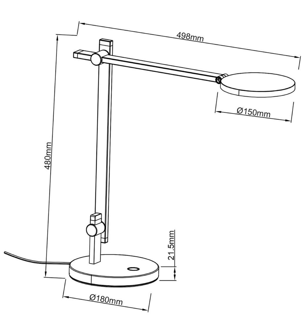 IMPR 346028 Deko-Light stolní lampa Adhara 100-240V AC/50-60Hz 12,00 W 3000 K 640 lm 498 stříbrná (obrázek 4)