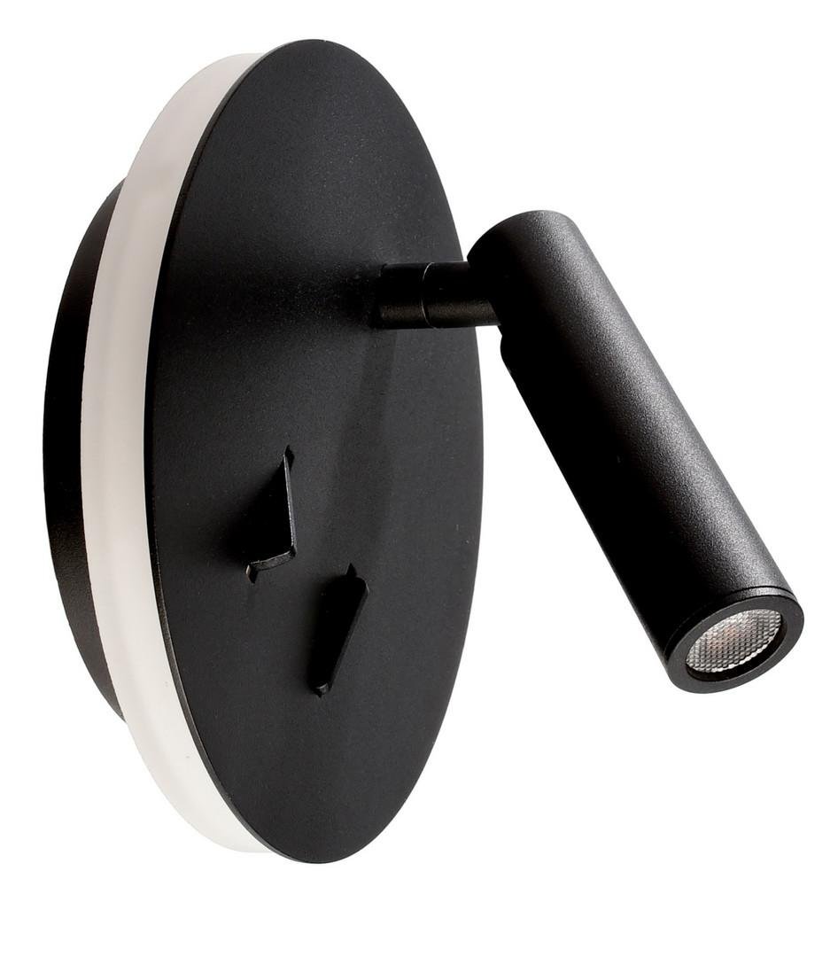 IMPR 341243 Deko-Light nástěnné přisazené svítidlo Brahe IV 220-240V AC/50-60Hz 8,50 W 3000 K 395 lm 110 dopravní černá RAL 9017 - LIGHT IMPRESSIONS