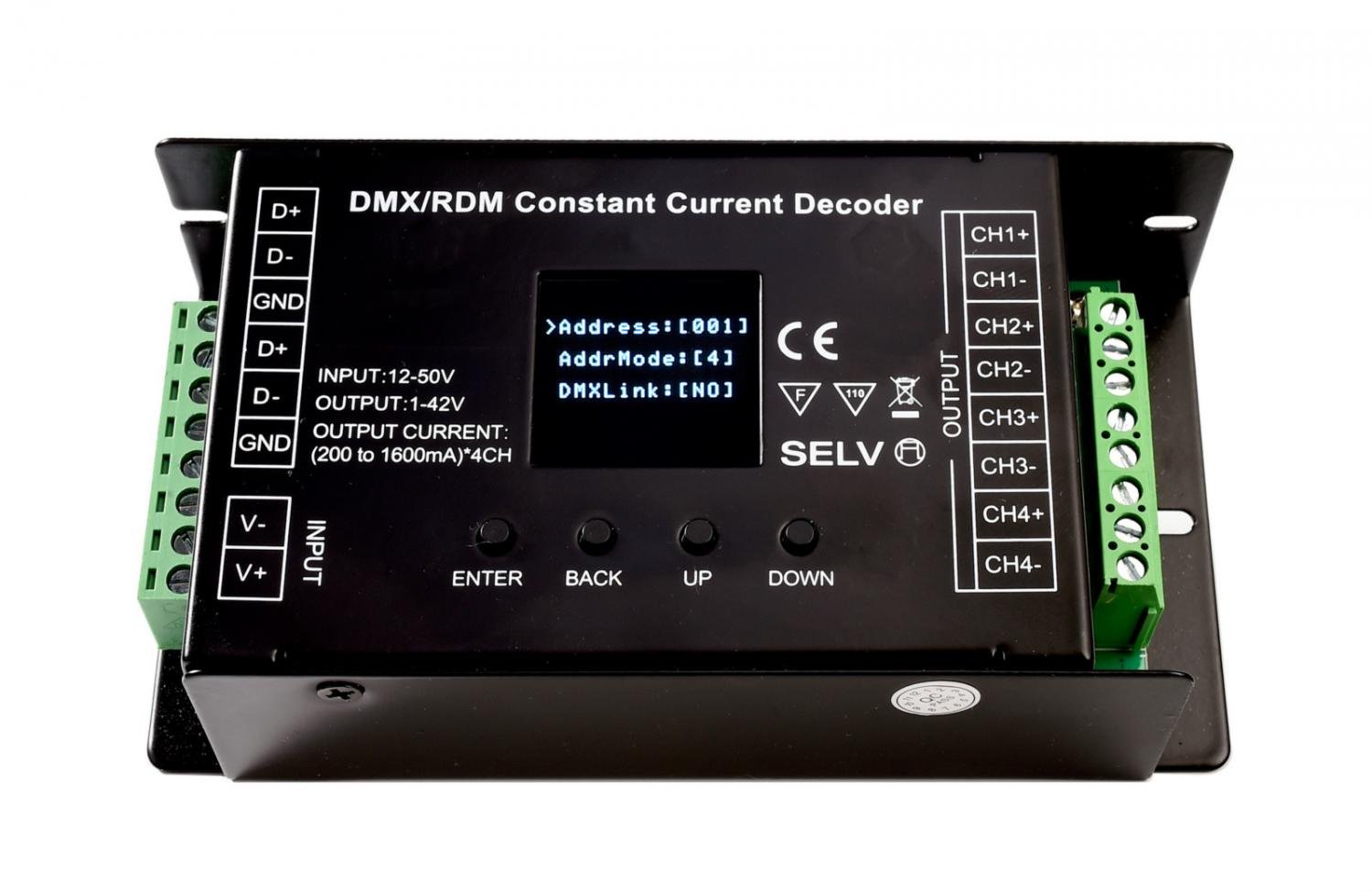 IMPR 843054 Deko-Light řídící jednotka DMX/RDM 4 CH CC dekodér 12-50V DC DMX512 4CH - LIGHT IMPRESSIONS