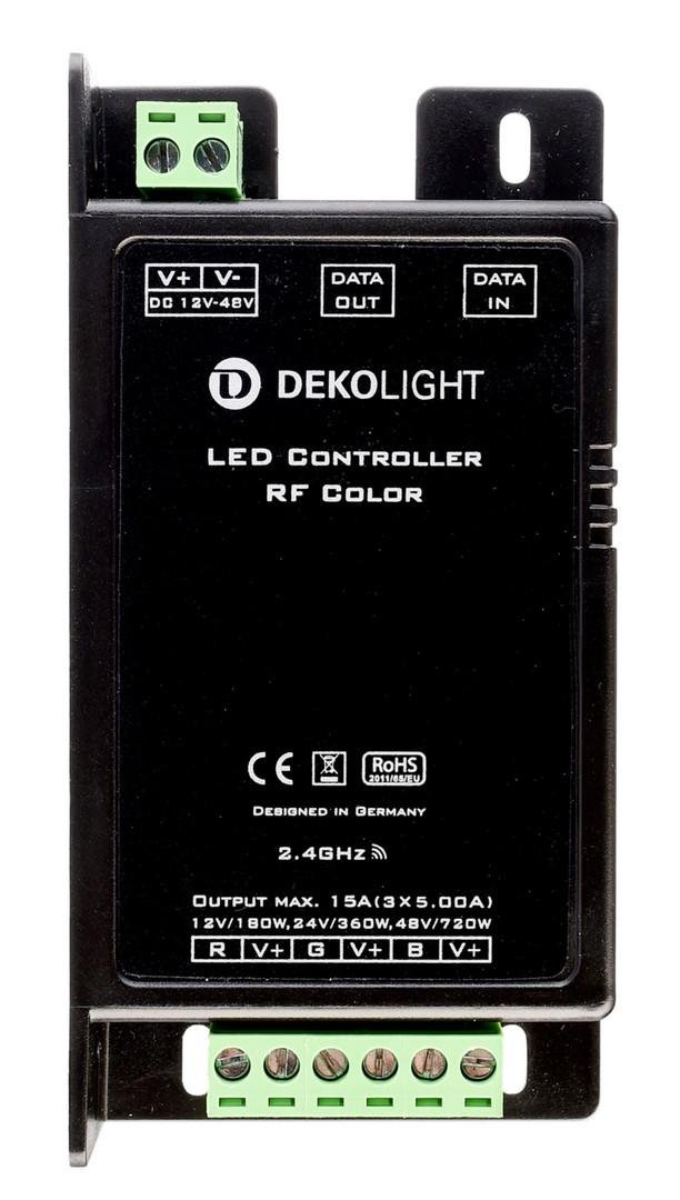 Deko-Light řídící jednotka RF Color 12/24/48V DC rádiovédálkové ovladání 3 CH - LIGHT IMPRESSIONS Obrázek produktu Deko-Light řídící jednotka RF Color 12/24/48V DC rádiovédálkové ovladání 3 CH - LIGHT IMPRESSIONS