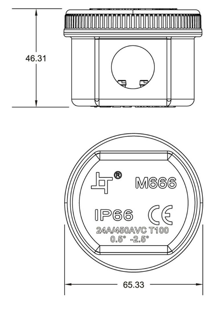 IMPR 930578 Deko-Light Outdoor 2-násobný-rozbočovač kulaté pro kabel 5-12 mm, 0.5-2,5 mm², max. 450V AC/24A (obrázek 2)