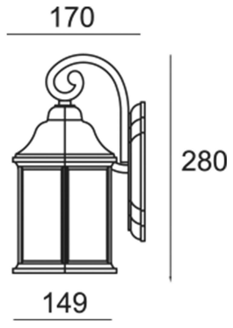 IMPR 341244 Deko-Light nástěnné přisazené svítidlo Saiph 220-240V AC/50-60Hz E27 1x max. 60,00 W 170 černá (obrázek 6)