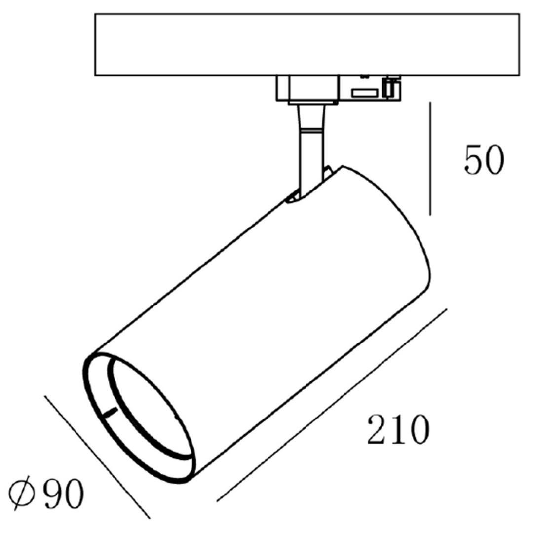 IMPR 707108 Deko-Light kolejnicový systém 3-fázový 230V Horus 30W 4000K 2605lm černá (obrázek 3)