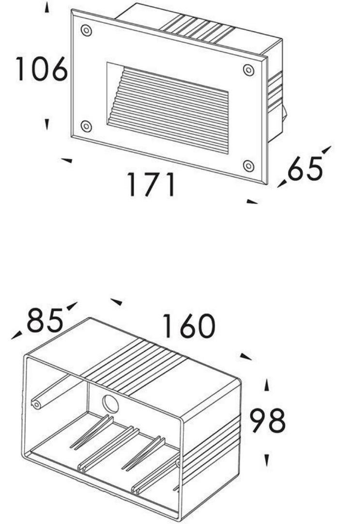 IMPR 100028 Nástěnné zápustné svítidlo HV Side 2 stříbrná G9 - DEKOLIGHT (obrázek 3)