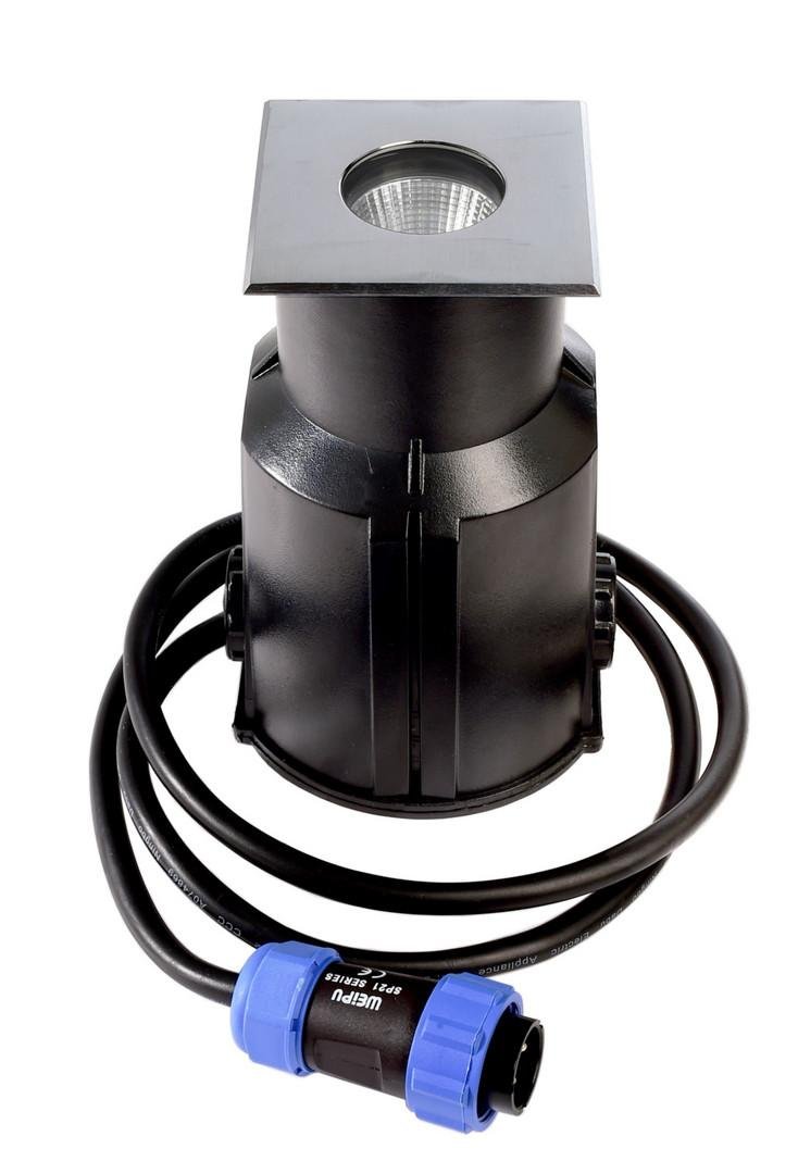 IMPR 730468 Deko-Light zemní svítidlo Easy COB Square III WW 24V DC 5,50 W 3000 K 330 lm 66 stříbrná - LIGHT IMPRESSIONS