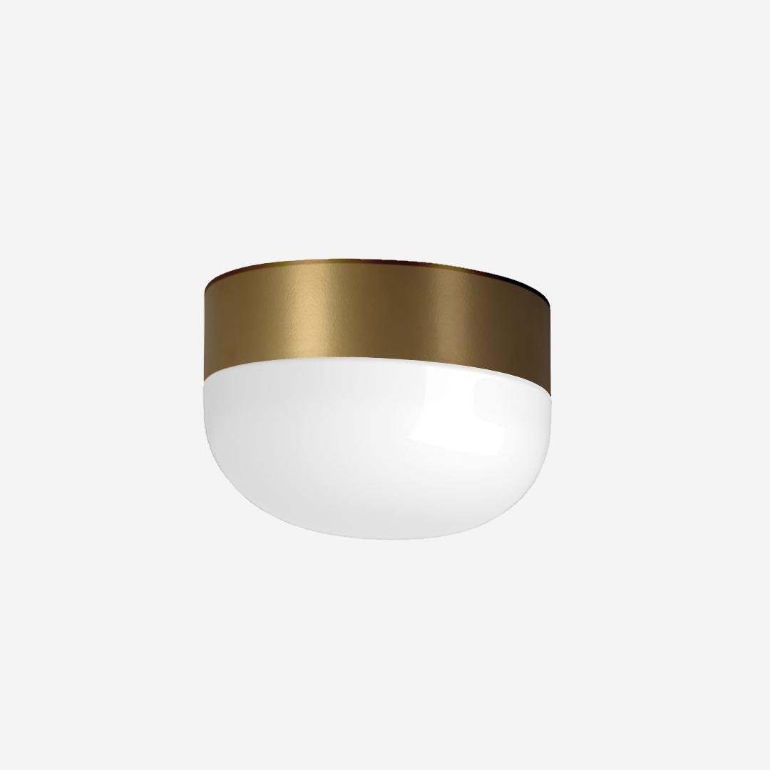 Levně LU BS14.K1.P14.74 Stropní a nástěnné svítidlo PRIMA 9,5W LED 3000K sklo mosaz opál BS14.K1.P14.74 - LUCIS