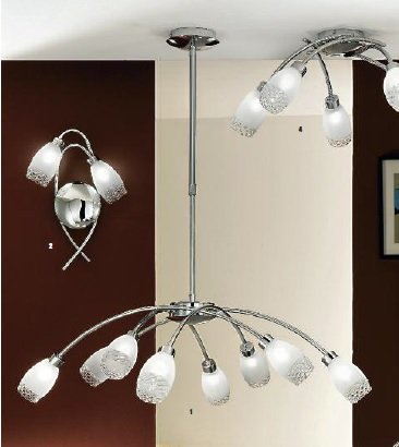 OR LU 1672/8 CHROM Závěsné svítidlo 8x28W G9 chrom, teleskopické rameno - ORION
