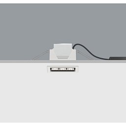 Obrázek pro produkt Vestavné svítidlo COMPAR Lens wallwasher DALI-2 LED 6W 367lm 3000K bílé, vnitřek černý - ERCO