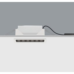 Obrázek pro produkt Vestavné svítidlo COMPAR LED DALI 12W 952lm 3000K oval wide flood bílé, vnitřek černý - ERCO