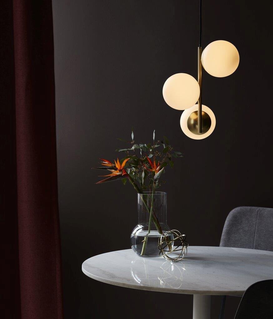 NOR 48603035 Závěsné svítidlo Lilly 3x40W E14 mosaz opál - NORDLUX (obrázek 5)
