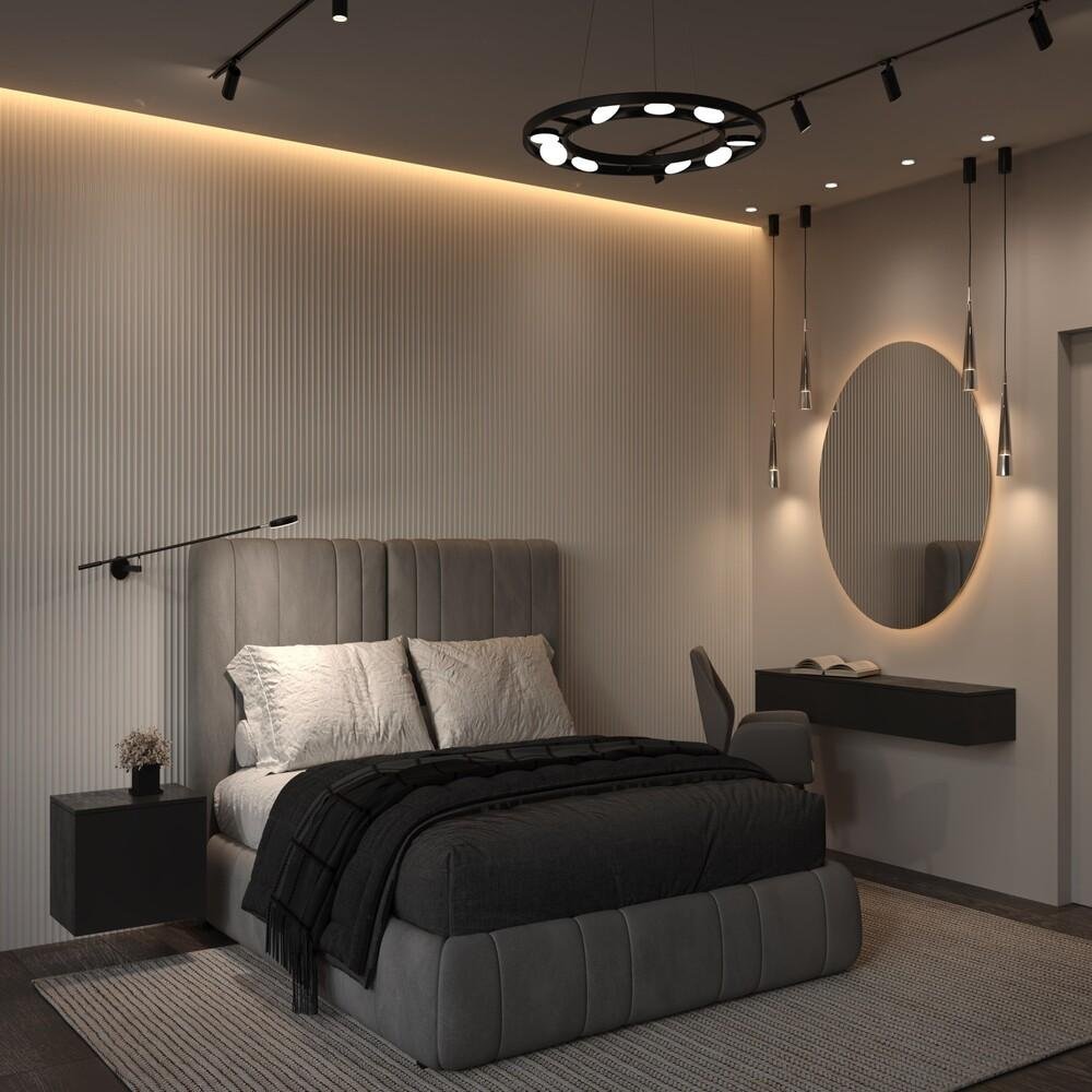 M MOD070PL-L63B3K Závěsné svítidlo Fad 3000K 36W teplá bílá 2900lm černý kov designové - MAYTONI (obrázek 3)