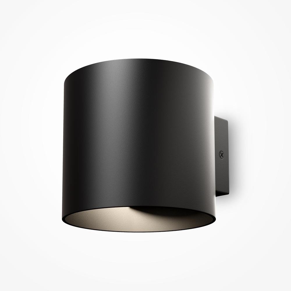 M C066WL-01B Nástěnné svítidlo Rond 50W G9 černý hliník moderní design - MAYTONI