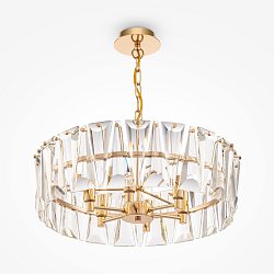 Obrázek pro produkt Závěsné svítidlo Puntes 6x60W zlatá kov/křišťál designové - MAYTONI