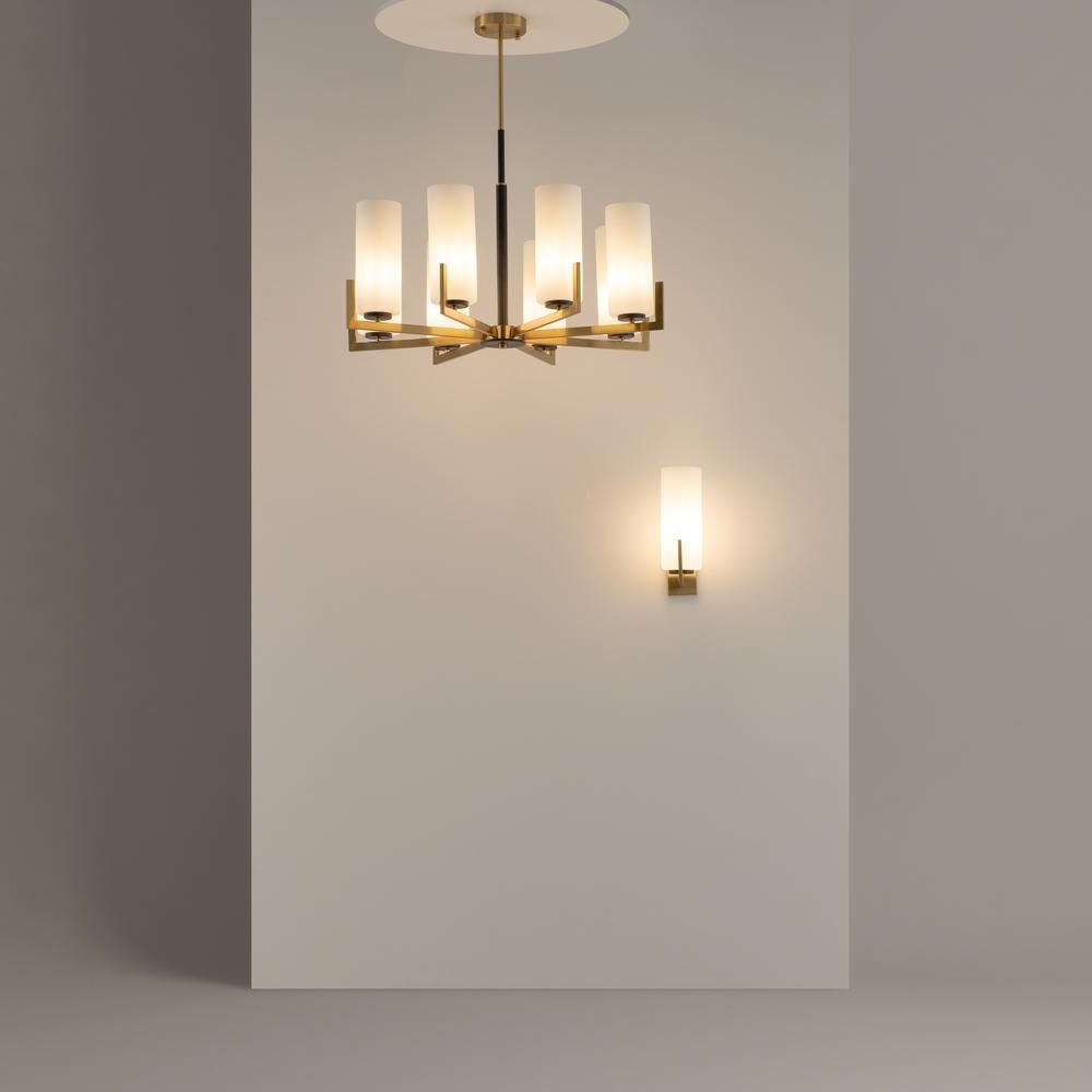 M MOD089PL-08BS Lustr Fortano 8xE27 40W bílá/mosaz kov/sklo designový - MAYTONI (obrázek 5)