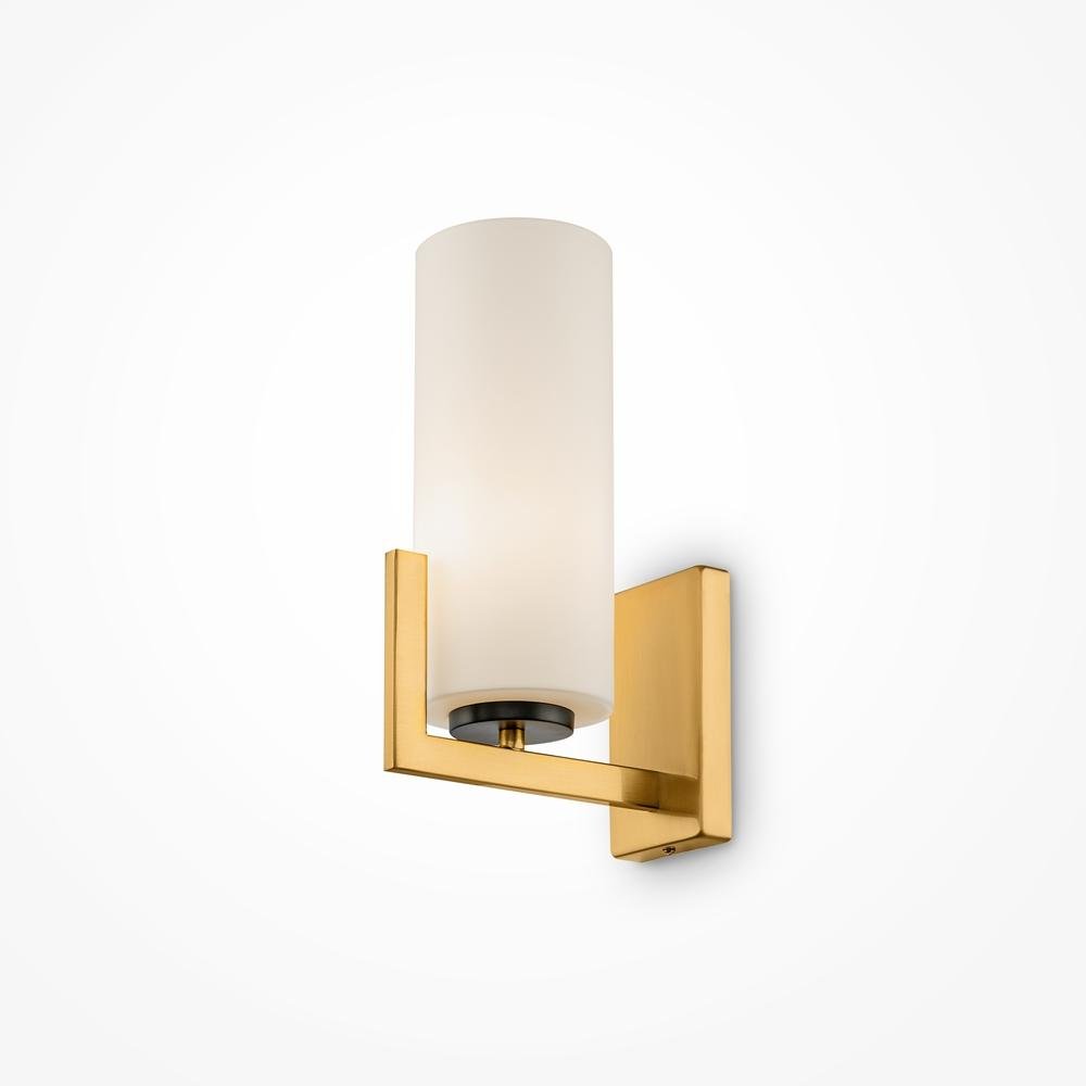 M MOD089WL-01BS Nástěnné svítidlo Fortano E27 40W bílá mosaz kov sklo - MAYTONI