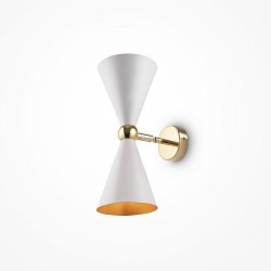 Obrázek pro produkt Nástěnné svítidlo Vesper 2x40W bílá/zlatá kov designové - MAYTONI