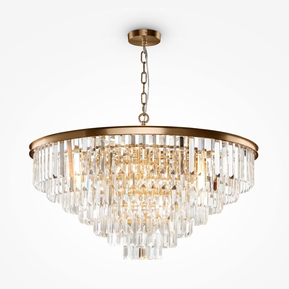 M MOD085PL-16BS Závěsné svítidlo Revero 16x40W mosaz křišťál kov sklo - MAYTONI
