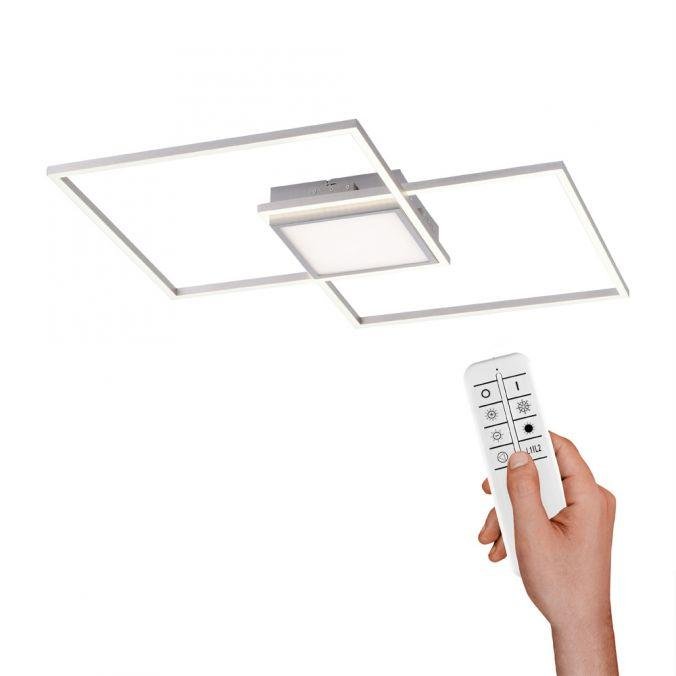 LD 14712-55 ASMIN LED stropní svítidlo, ocel, 60x60cm, CCT nastavení teploty barvy, stmívatelné 3000-5000K - LEUCHTEN DIREKT / JUST LIGHT