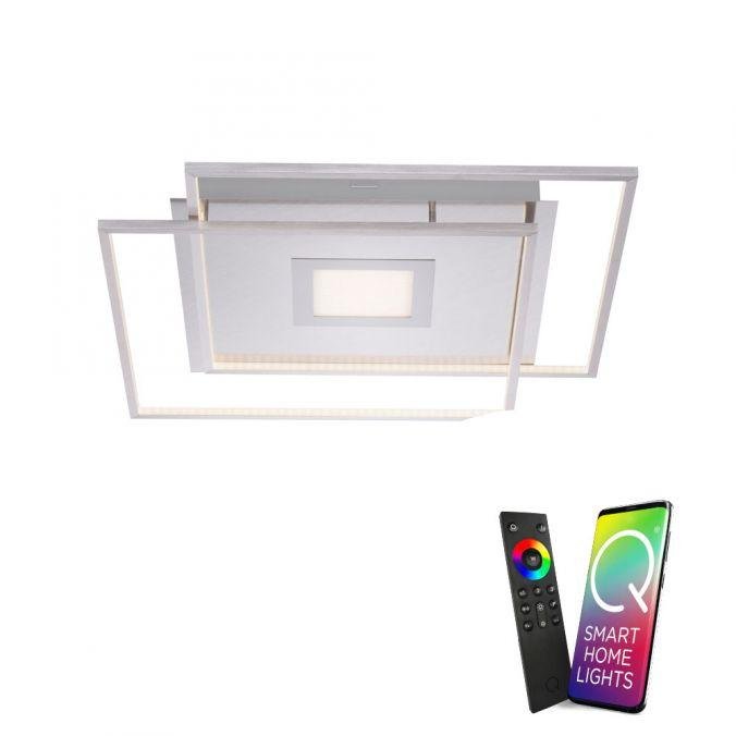 PN 8379-55 Paul Neuhaus, Q-AMIRA, LED stropní svítidlo, barva ocel, stmívatelné, Smart Home ZigBee 3000-5000K - PAUL NEUHAUS