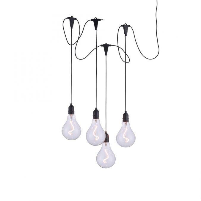 LD 19094-18 ENNI LED závěsné svítidlo, černá, ochrana proti stříkající vodě, moderní, časovač 3000K - LEUCHTEN DIREKT / JUST LIGHT