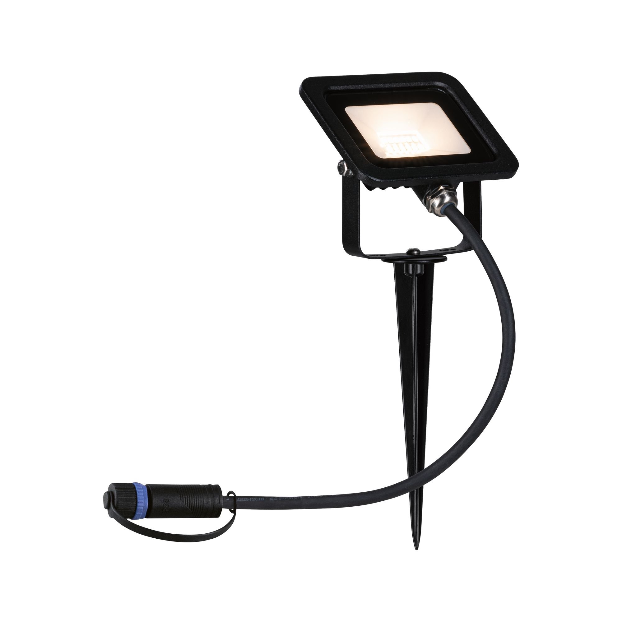 P 94574 Plug & Shine zápich Flood IP65 6,8W 3.000K černá - PAULMANN