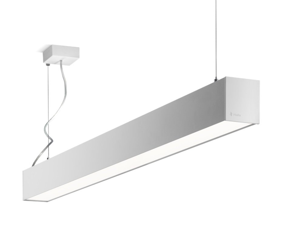 Levně HAL 11-501I-35GEE/830, S Svítidlo nástěnné / závěsné Lina80 LED-MODUL 1x39W 5490lm 3000K IP40 1964x80x93mm stříbrná - HALLA