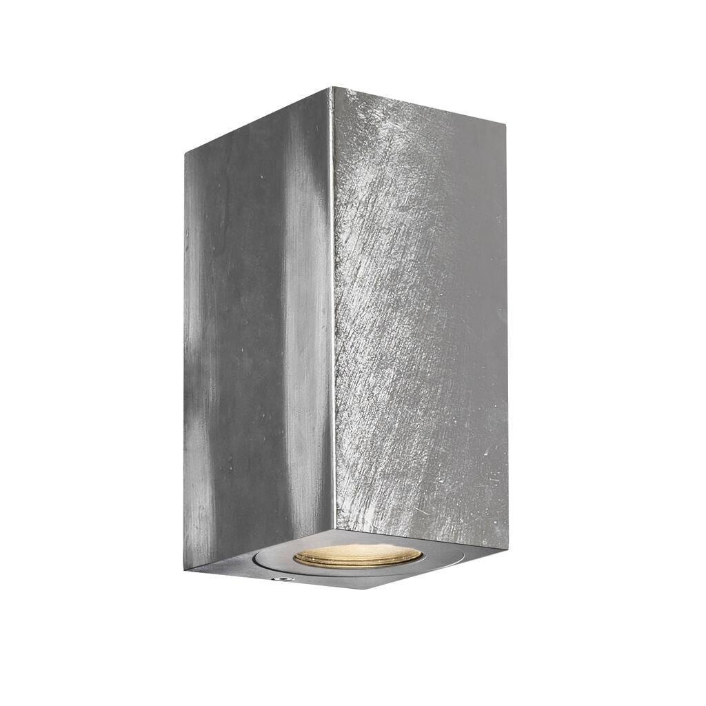NOR 49731031 Venkovní nástěnné svítidlo Canto Maxi Kubi 2 2x28W GU10 galvanizovaná ocel čirá - NORDLUX