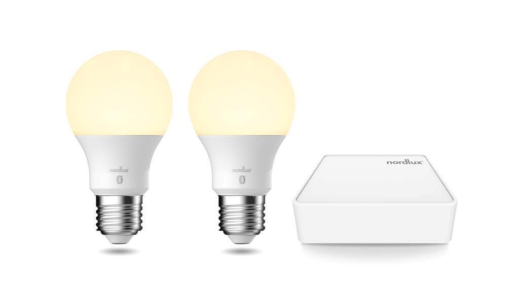 Nordlux Starter Pack 2 x E27 A60 7W + Smart Light Bridge (bílá)