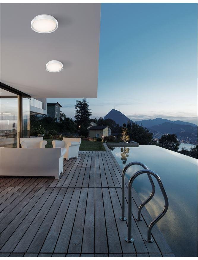 NV 9944602 Venkovní stropní svítidlo OLIVER bílý hliník akrylový difuzor LED 20W 3000K 100-240V 92st. IP65 - NOVA LUCE
