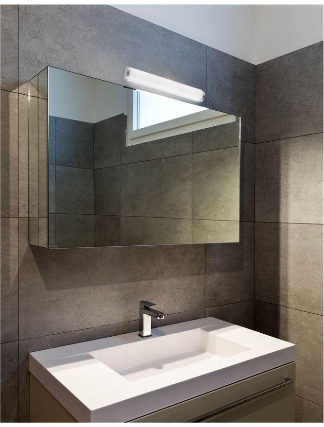 NV 602202 Nástěnné svítidlo POLO opálové sklo a nikl satén E14 2x5W 230V IP44 bez žárovky - NOVA LUCE