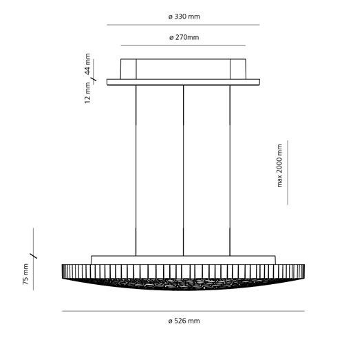 AR 0213W10A Calipso závěsné 2700K - ARTEMIDE (obrázek 5)