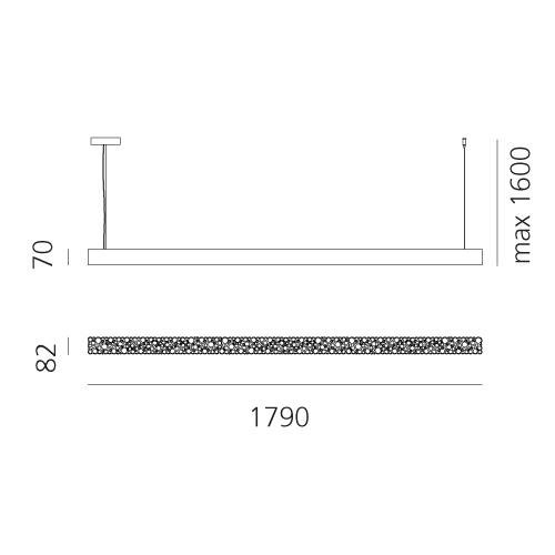 AR 0224010A Calipso lineární samostatné 180 závěsné - ARTEMIDE (obrázek 4)