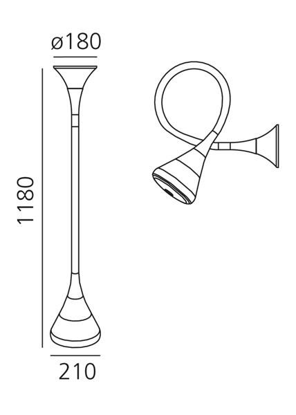 AR 0671W10A Pipe nástěnné/stropní LED 2700K - ARTEMIDE (obrázek 4)