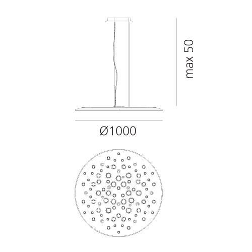 AR 1013030APP Silent Field 2.0 - přímé + nepřímé - 3000K - Bluetooth - černá - ARTEMIDE (obrázek 5)