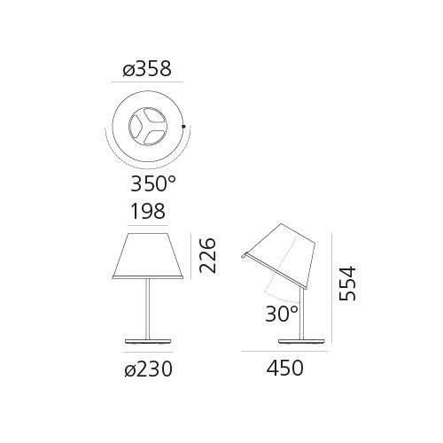 AR 1128110A Choose stolní lampa - bílá chrom - ARTEMIDE (obrázek 6)
