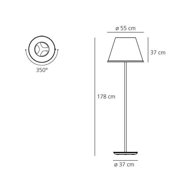 AR 1135110A Choose Mega stojací lampa - bílá chrom - ARTEMIDE (obrázek 5)