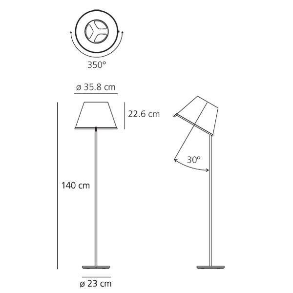 AR 1136110A Choose stojací lampa - bílá chrom - ARTEMIDE (obrázek 6)