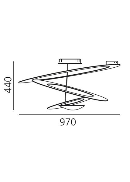 AR 1253120A Pirce stropní LED - 3000K - zlatá - ARTEMIDE (obrázek 6)