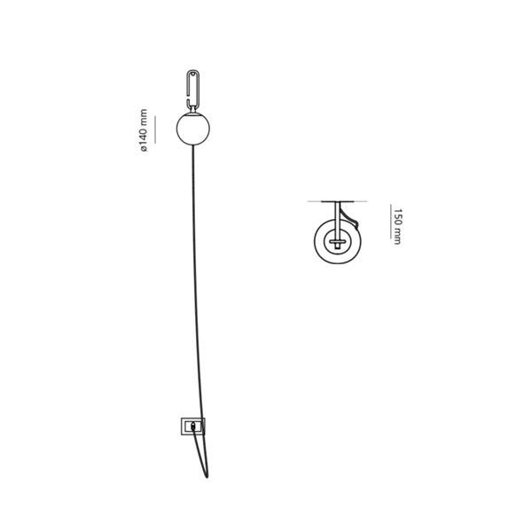 AR 1277010A Nástěnné svítidlo nh Wall 5W - ARTEMIDE (obrázek 4)