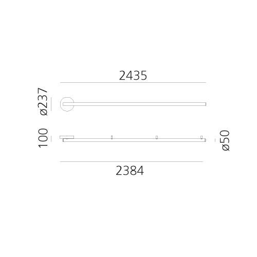 AR 1308000APP Alphabet of light lineární 240 nástěnné/stropní - Bluetooth - ARTEMIDE (obrázek 8)
