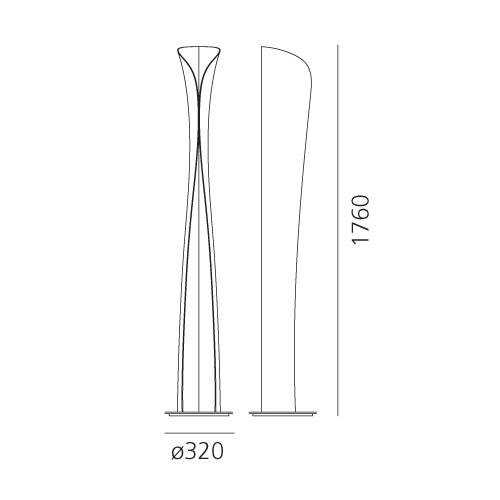 AR 1361W20A Cadmo stojací lampa - LED - bílá 2700K - ARTEMIDE (obrázek 5)