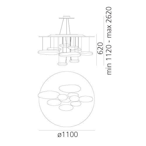 AR 1367W10A Mercury závěsné LED 2700K - ARTEMIDE (obrázek 6)