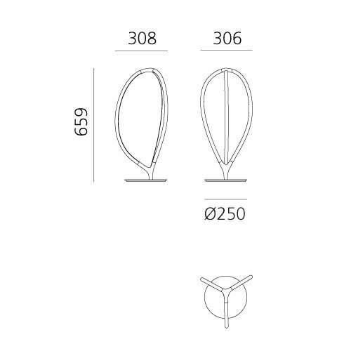 AR 1550010A Arrival stolní lampa - mosaz - ARTEMIDE (obrázek 6)