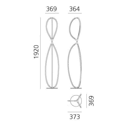 AR 1552030APP Arrival stojací lampa - černá - Bluetooth - ARTEMIDE (obrázek 6)