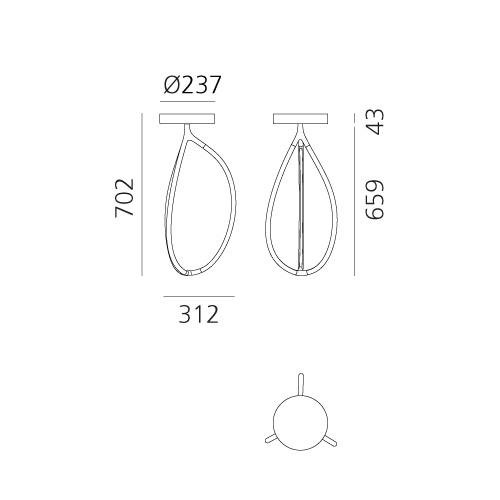 AR 1554010APP Arrival 70 stropní - mosaz - Bluetooth - ARTEMIDE (obrázek 6)