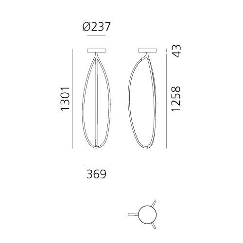 AR 1555030APP Arrival 130 stropní - černá - Bluetooth - ARTEMIDE (obrázek 6)